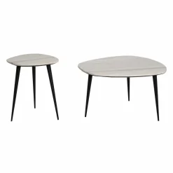 Made in Meubles Table Basse|Table Gigogne<Table basse gigogne en marbre blanc Ariane