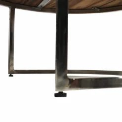 Made in Meubles Table Basse|Table Gigogne<Table basse gigogne ronde en bois recyclé Milla