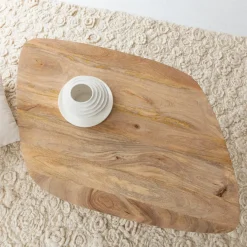 Made in Meubles Table Basse<Table basse losange en bois de manguier et métal Aimée