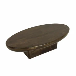 Made in Meubles Table Basse<Table basse ovale en bois de manguier Morana