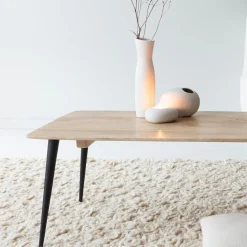 Made in Meubles Table Basse<Table basse rectangle en bois de manguier et métal Aimée