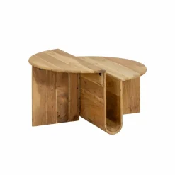 Made in Meubles Table Basse<Table basse ronde en bois d'acacia Astare