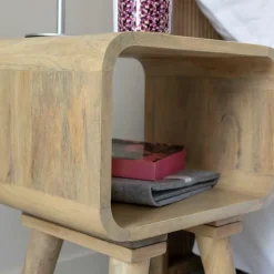 Made in Meubles Bout De Canapé & Sellette|Chevet<Table de chevet avec niche en bois de manguier Maëva