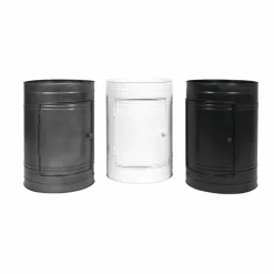 Made in Meubles Chevet<Table de chevet bidon en métal noir Meryl