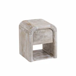 Made in Meubles Chevet<Table de chevet blanchie en bois de manguier Gilda