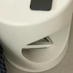 Made in Meubles Chevet<Table de chevet en bois blanc peint Amelie