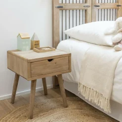 Made in Meubles Chevet<Table de chevet en bois de sapin Natural