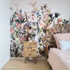 Made in Meubles Chevet<Table de chevet en bois de manguier 4 tiroirs Maëva