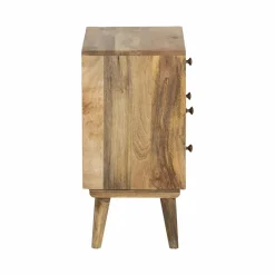 Made in Meubles Chevet<Table de chevet en bois de manguier 4 tiroirs Maëva