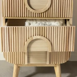 Made in Meubles Chevet<Table de chevet en bois de paulownia Nilo