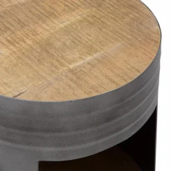 Made in Meubles Chevet<Table de chevet en métal gris Locker