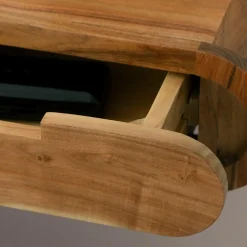 Made in Meubles Chevet<Table de chevet murale arrondie en bois d'acacia Orane