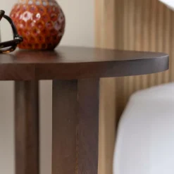 Made in Meubles Chevet<Table de chevet ovale en bois de manguier Sharon