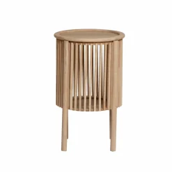 Made in Meubles Chevet<Table de chevet ronde en bois de pin Vénus