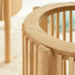 Made in Meubles Chevet<Table de chevet ronde en bois de pin Vénus