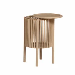 Made in Meubles Chevet<Table de chevet ronde en bois de pin Vénus