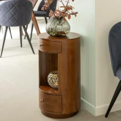 Made in Meubles Chevet<Table de chevet ronde en bois de manguier Oana