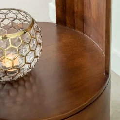 Made in Meubles Chevet<Table de chevet ronde en bois de manguier Oana