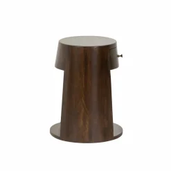 Made in Meubles Chevet<Table de chevet ronde en bois de manguier Isao