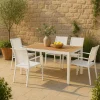 Made in Meubles Table De Jardin<Table de jardin blanche en aluminium Ayden