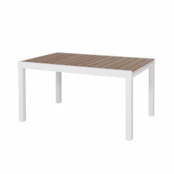 Made in Meubles Table De Jardin<Table de jardin blanche en aluminium Ayden