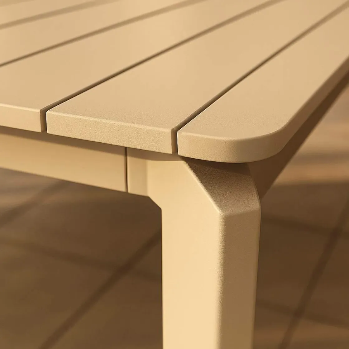 Made in Meubles Table De Jardin<Table de jardin en aluminium taupe 8 places Kaïa