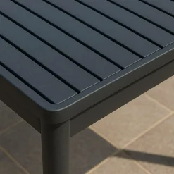Made in Meubles Table De Jardin<Table de jardin en aluminium gris foncé Kaïa