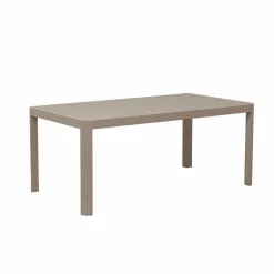 Made in Meubles Table De Jardin<Table de jardin rectangulaire en aluminium taupe Kaïa
