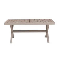 Made in Meubles Table De Jardin<Table de jardin taupe et effet bois en aluminium Ayden