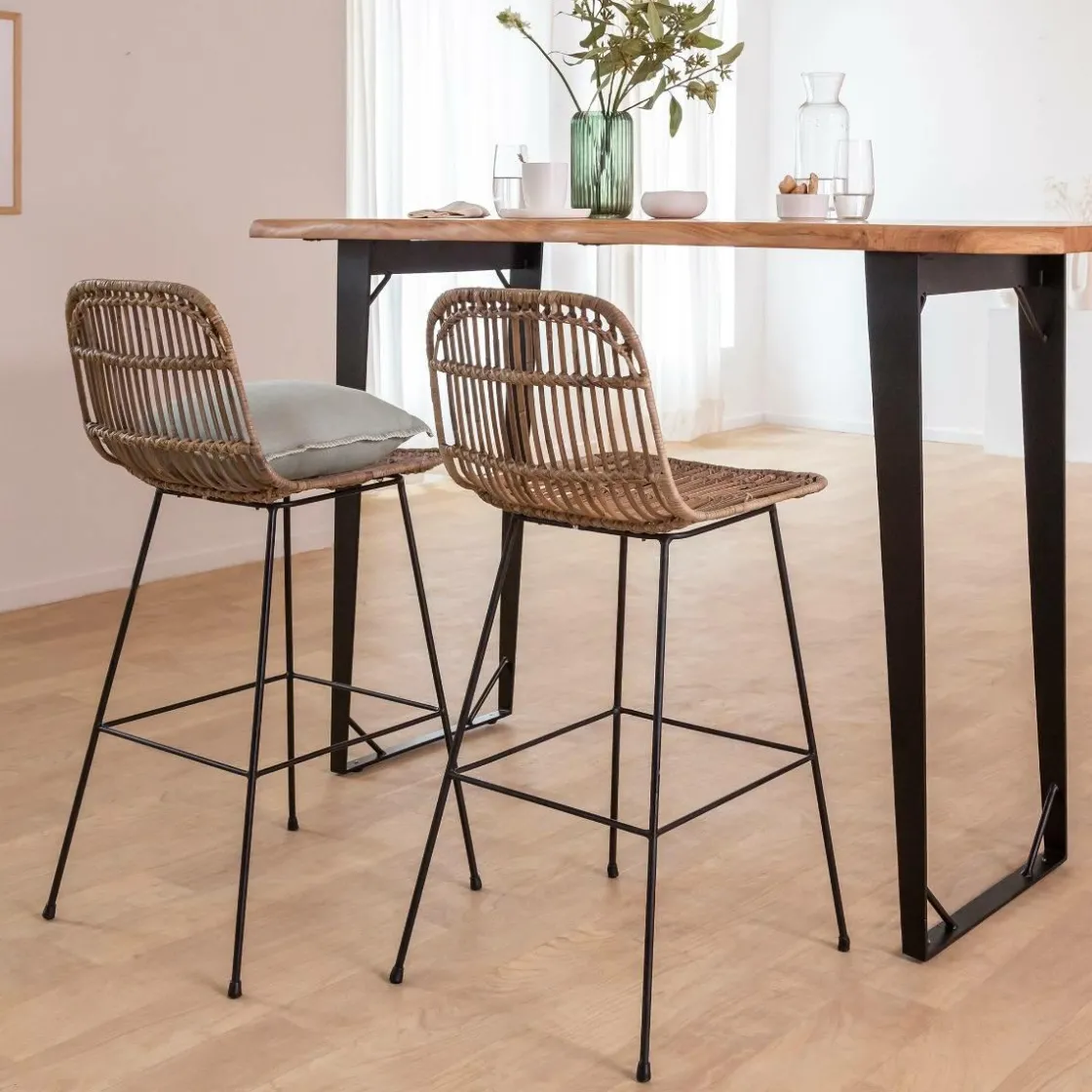 Made in Meubles Table À Manger<Table haute en bois d'acacia Tree