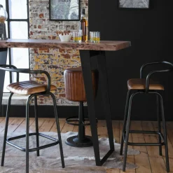 Made in Meubles Table À Manger<Table haute en bois d'acacia Tree