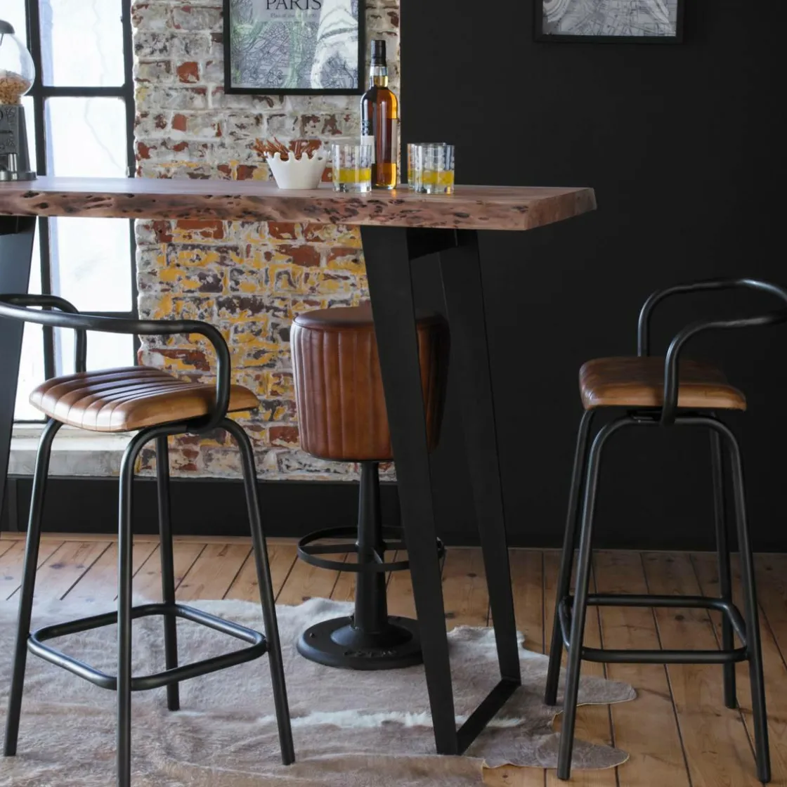 Made in Meubles Table À Manger<Table haute en bois d'acacia Tree