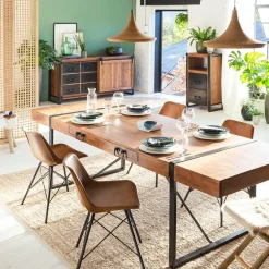 Made in Meubles Table À Manger<Table à manger avec allonges en bois d'acacia Havana