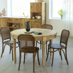 Made in Meubles Table À Manger<Table à manger avec allonges en bois recyclé Garance