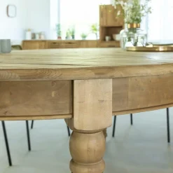 Made in Meubles Table À Manger<Table à manger avec allonges en bois recyclé Garance