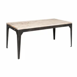 Made in Meubles Table À Manger<Table à manger avec allonges en bois de manguier et métal Locker