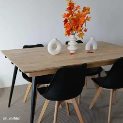 Made in Meubles Table À Manger<Table à manger avec allonges en bois de manguier Pia