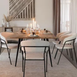 Made in Meubles Table À Manger<Table à manger avec allonges en bois de manguier Pia