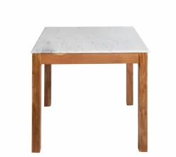 Made in Meubles Table À Manger<Table à manger carrée en bois d'acacia et marbre Arthuro