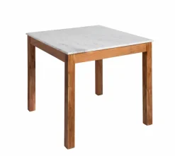 Made in Meubles Table À Manger<Table à manger carrée en bois d'acacia et marbre Arthuro