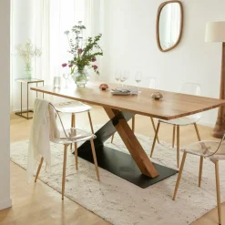 Made in Meubles Table À Manger<Table à manger en bois d'acacia et métal Coco