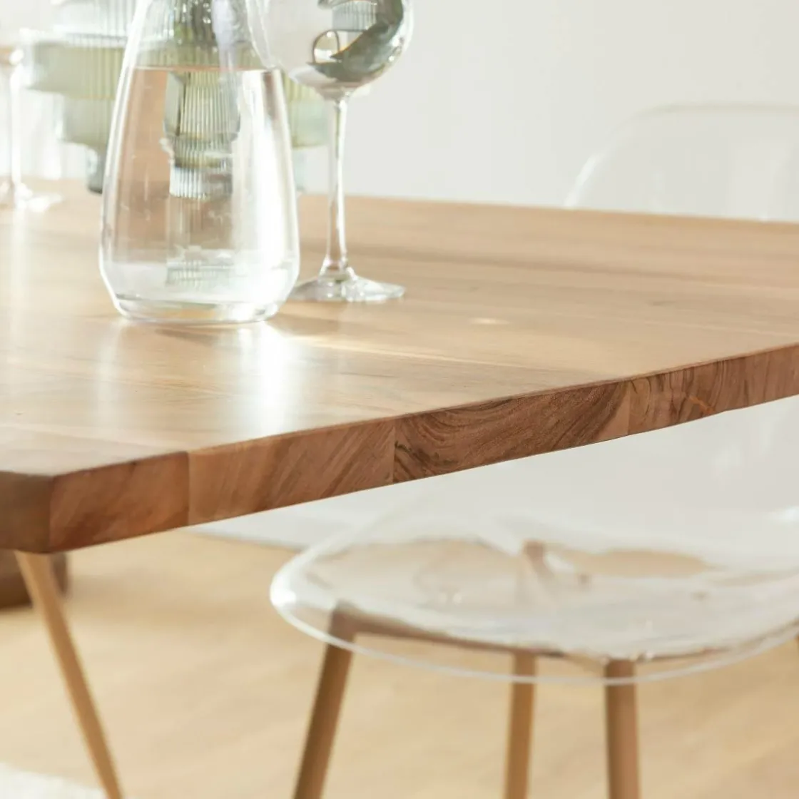 Made in Meubles Table À Manger<Table à manger en bois d'acacia et métal Coco