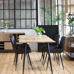 Made in Meubles Table À Manger<Table à manger en bois d'acacia pieds compas Tree