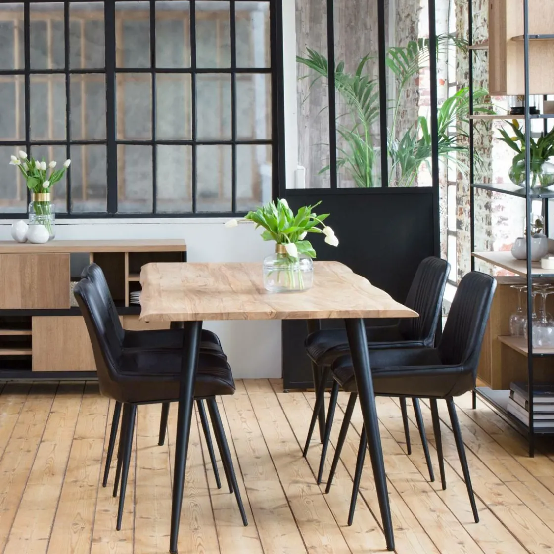 Made in Meubles Table À Manger<Table à manger en bois d'acacia pieds compas Tree