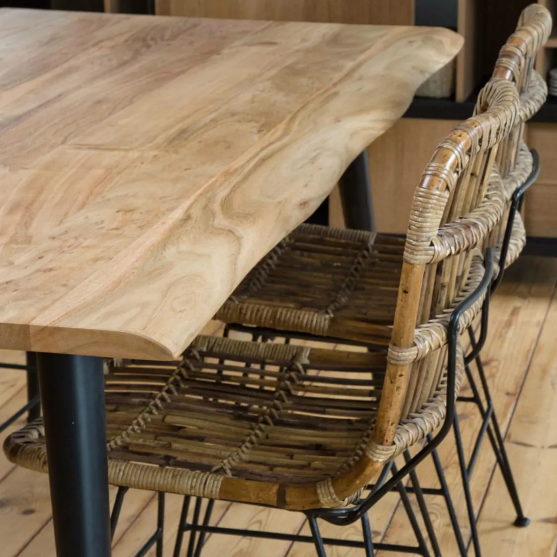 Made in Meubles Table À Manger<Table à manger en bois d'acacia pieds compas Tree