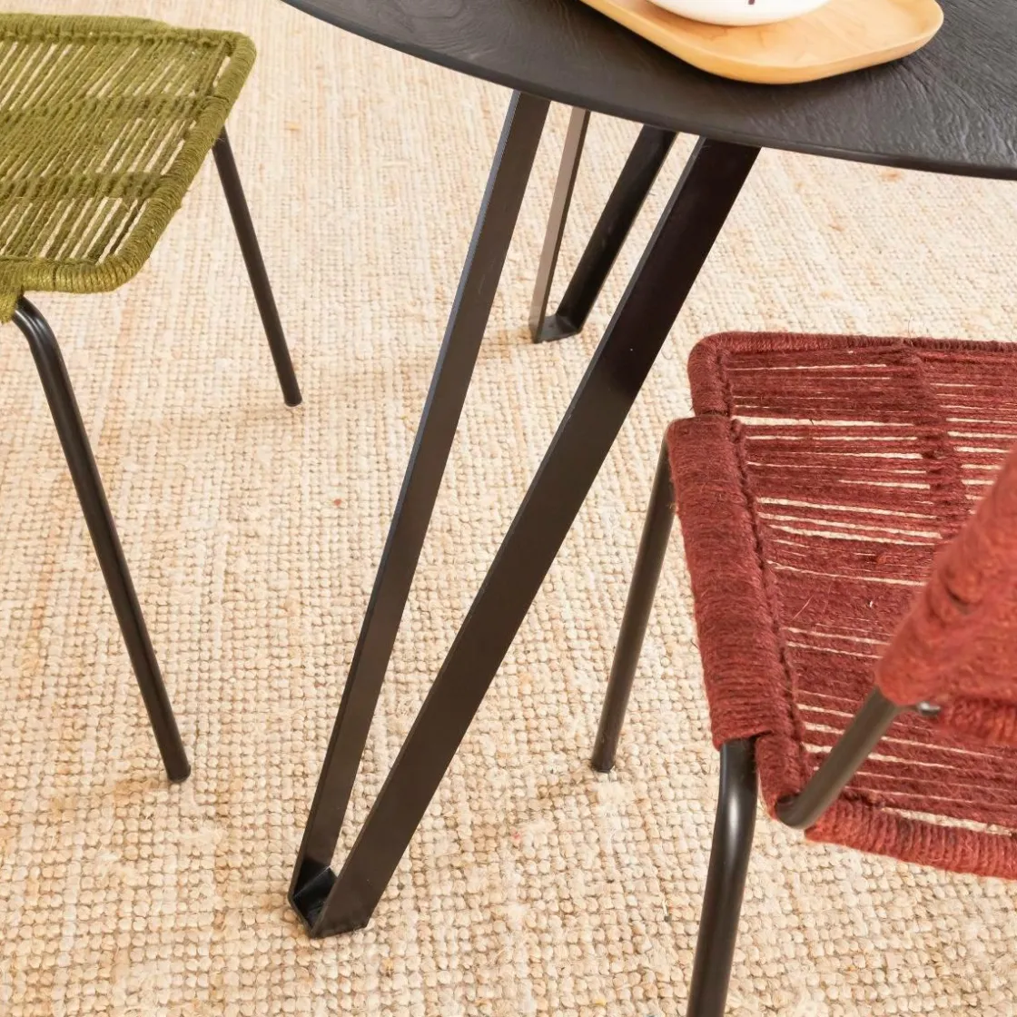 Made in Meubles Table À Manger<Table à manger en bois de manguier et métal Rosie