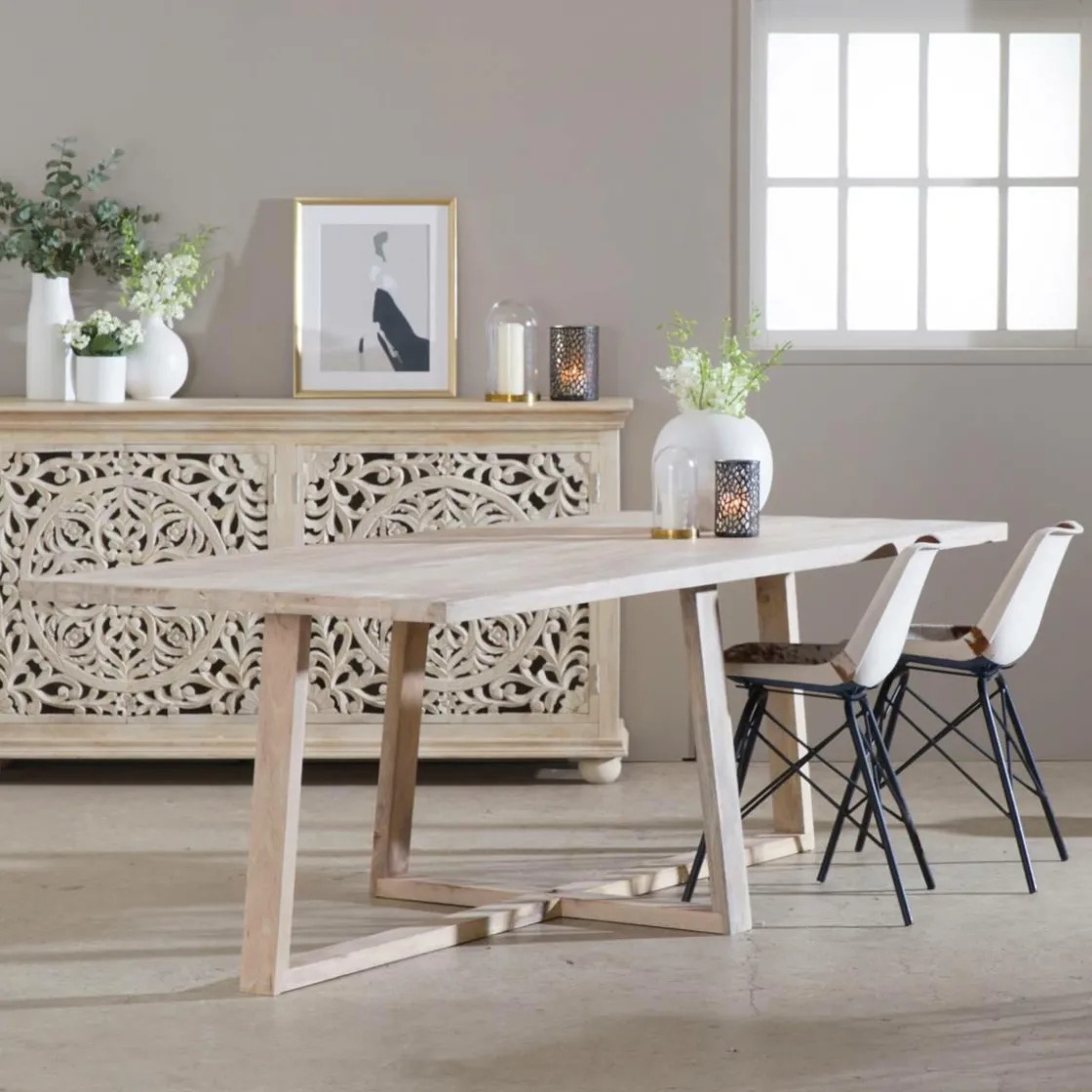 Made in Meubles Table À Manger<Table à manger en bois de manguier Rhodes