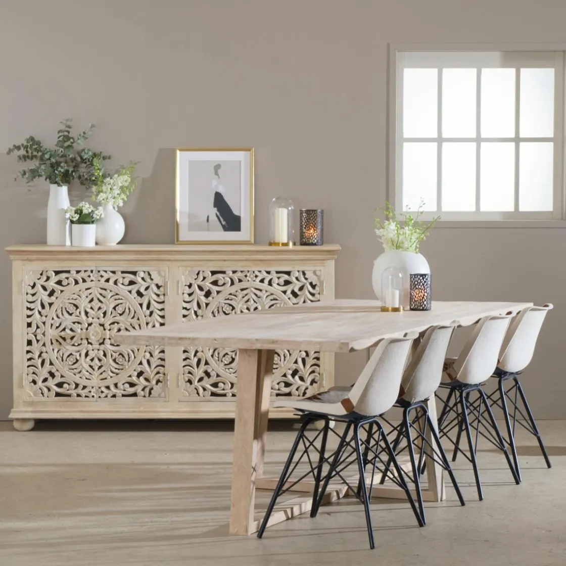 Made in Meubles Table À Manger<Table à manger en bois de manguier Rhodes