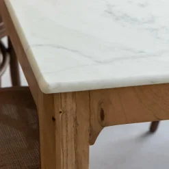 Made in Meubles Table À Manger<Table à manger en bois de manguier et marbre Arthuro