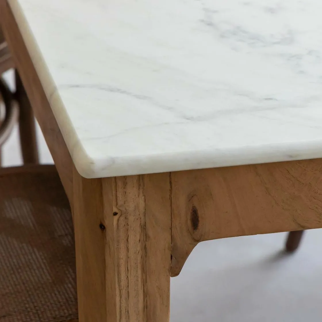 Made in Meubles Table À Manger<Table à manger en bois de manguier et marbre Arthuro